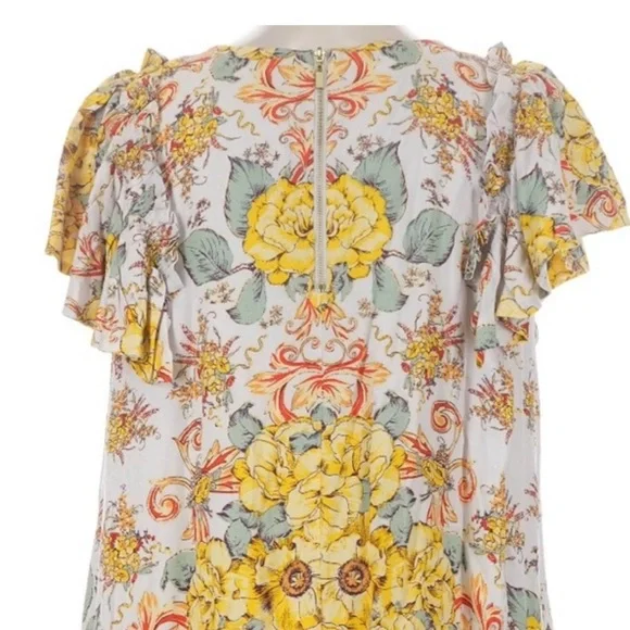 Free People Yellow Floral Dress - Small - Picture 3 of 3
